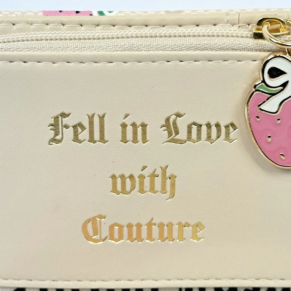 Juicy Couture Strawberry Wallet Keychain Card Holder Berry Sweet NWT